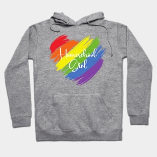 Homeschool Girl Heart Pride Hoodie